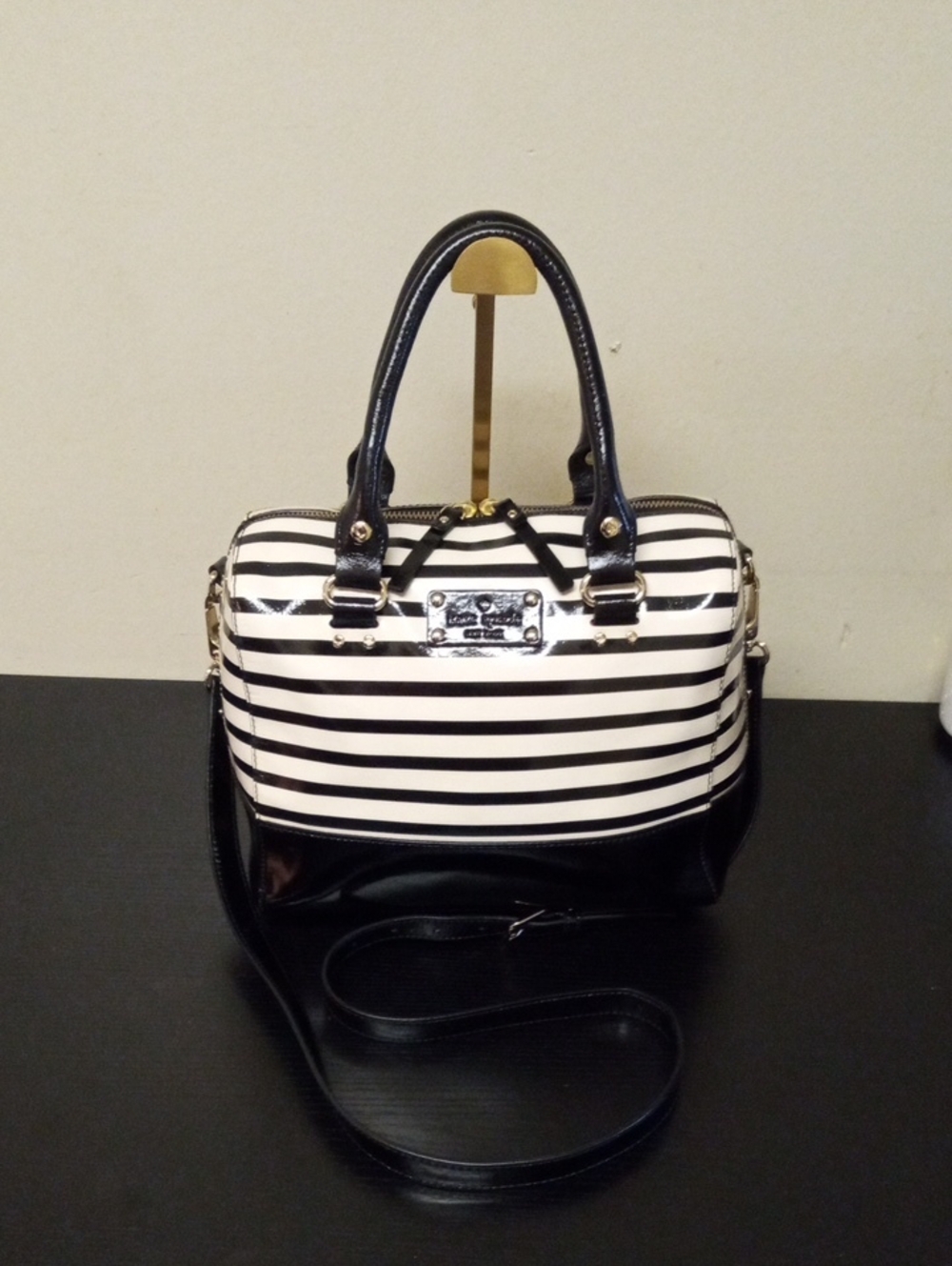 Kate Spade ♠️ Striped Satchel EUC